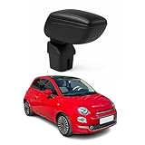 OMAC Accoudoir pour Fiat 500 500C 2016 2024   Snap On   ABS + Simili Cuir   Aucune Perçage ou Installation   Installation Facile Noir