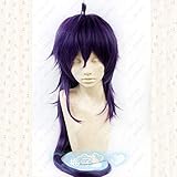 Magi Sinbad 100cm Purple mix long Curly Cosplay wig + Wig Cap