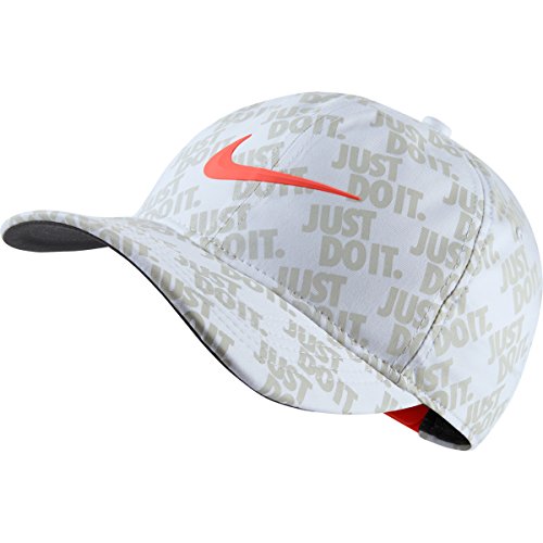 NIKE Golf Classic 99 Limited Edition U.S. Open Golf Snapback Hat Just Do It (White/Rush Coral)