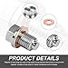 SHMZK M14×1.5 Magnetic Oil Drain Plug, Aluminum Sump Drain Nut Bolt with 5 Copper Crush Washer, Leak-Proof Engine Magnetic Oil Drain Plug for Most Vehicles, Car Accessories