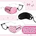 Kingdder 20 Pcs Pink Eye Patch for Kids, Eyepatch for Glasses, Left Right Eye Patch, Reusable Adjustable, Pink Style Bow for Girls