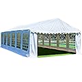 TUFFSAFE Party Tent 20x40 Heavy Duty Outdoor Commercial Event Tent, Ultimate Large Wedding Tent Carport Shelter Canopy with Removable Sidewall Windows, Elegant White Gazebo Perfect for Dream Weddings