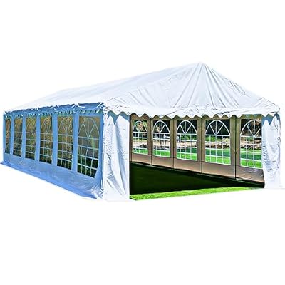 TUFFSAFE Party Tent 20x40 Heavy Duty Outdoor Commercial Event Tent, Ultimate Large Wedding Tent Carport Shelter Canopy with Removable Sidewall Windows, Elegant White Gazebo Perfect for Dream Weddings