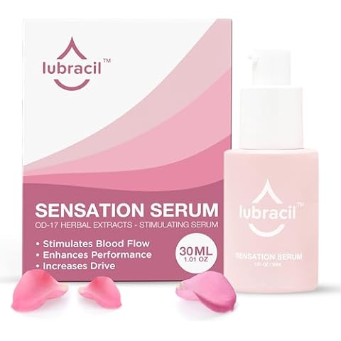Lubracil Sensation Serum - Female Energy Enhancement - Increase Passion, Drive & Excitement - All Natural Herbal Extracts - Hormone-Free with Horny Goat Weed - Moisturizing Serum - 30ml (1 Pack) Cover