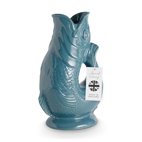 Wade - Brocca a forma di pesce, in terracotta, iconica tradizione britannica, prodotta a Stoke-on-Trent, 1,2 l, colore: agave