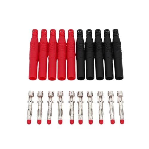 Image of 10Pcs Straight Insulated Safety 4mm Male Banana Plug Solder Type