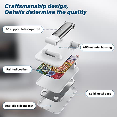 Image of Foldable Desk Phone Holder - Adjustable Angle iPhone & Samsung Smartphone Stand
