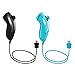 Poulep Nunchuk Nunchuck Controllers Joystick Gamepad Compatiable for Nintendo Wii Wii U Console (Black and Blue 1)