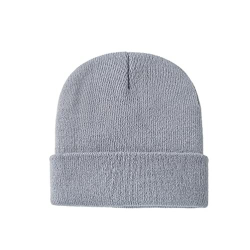Knitted Baby Hat Winter Warm Boys Girls Solid Color Beanie