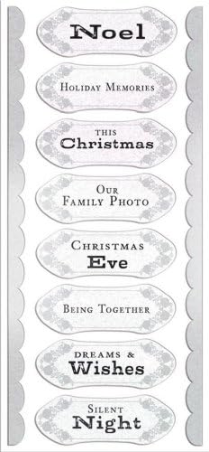Noel Christmas Glitter Chipboard Scrapbook Stickers (21366)