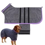 Hunde-Trocknungsumhang, weich und super saugfähig, Bademantel für Hunde, für Reisen, Pflege, Winter, Welpen, Schwimmen, Bad, Regentage, drinnen und draußen