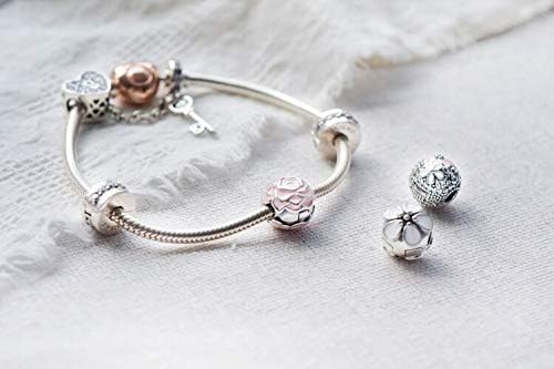 Miniatura 4 de pandora plata esterlina 925 colgante diy cuentas de plata esterlina flor espumosos clips encanto ajuste original Pandora encantos pulsera cumpleaños