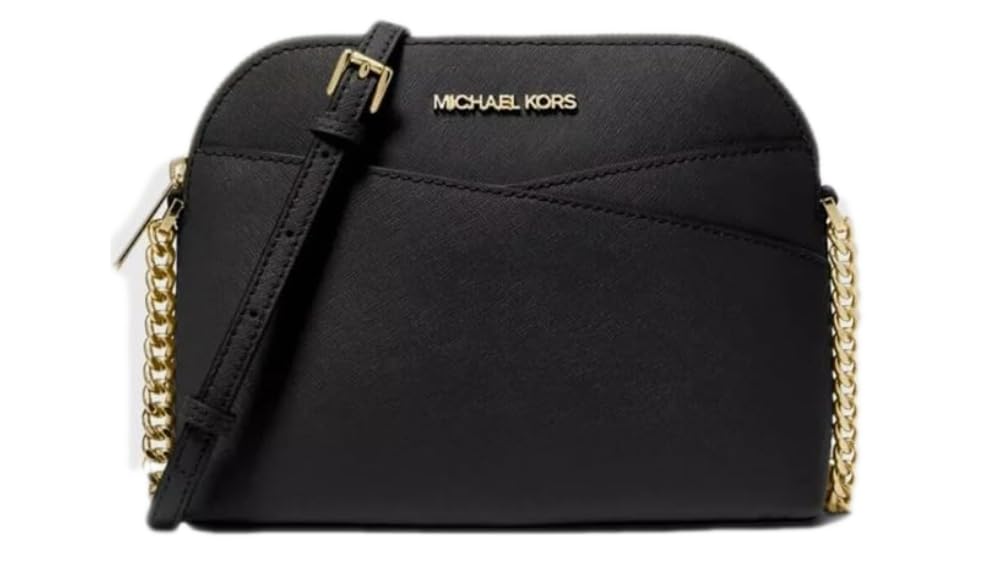 Michael Michael Kors Womens Jet Set Travel Medium Dome Crossbody Leather Handbag