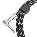 Guitar Cable Angle to Straight Connector Electric Instrument Bass AMP Cord for Bass Guitar 3 Meters Black Line White Dot