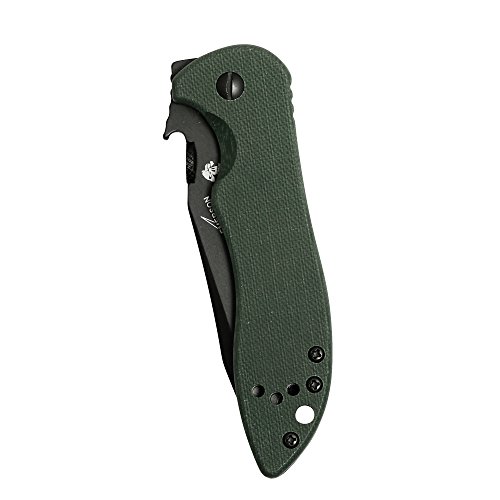 Kershaw Emerson Cqc-5K Pocket Knife, 3 Inch Manual Opening Folding Knife With Wave Shaped Feature, 6074Olblk #TOP4