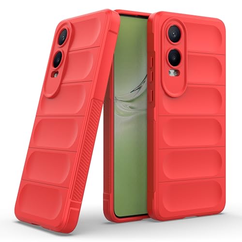 Image of amazon basics Back Case Cover for OnePlus Nord CE 4 Lite 5G | Compatible for OnePlus Nord CE 4 Lite 5G Back Cover | Liquid Silicon Magic Case with Camera Protection | Red