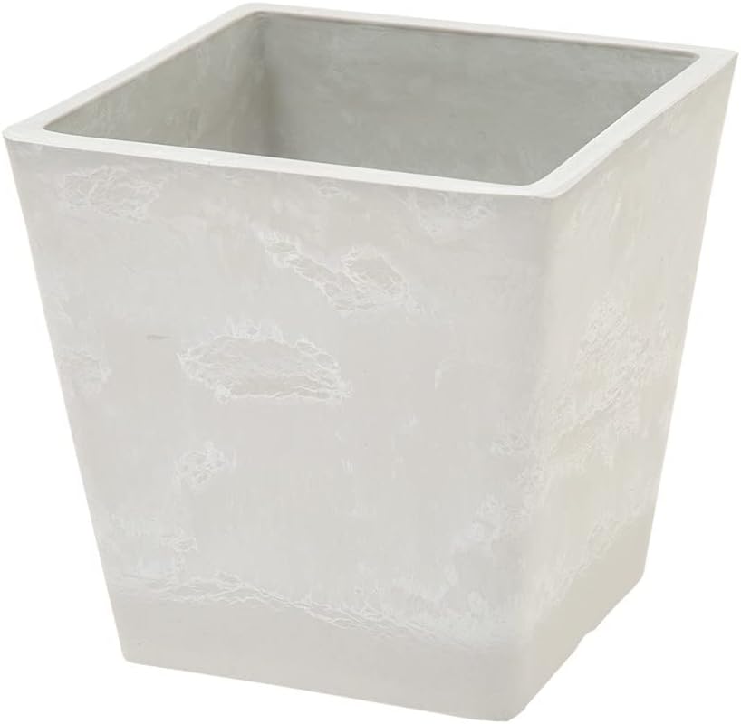 Richell Botany Square Pot 12 Type White 1 Piece 171633 Gardening Garden Gardening Plant Pot Square Pot Planter Square Shape Indoor Botanical Square Plastic Size/12×12×12H(cm) Outer Dimension/Bottom: 9