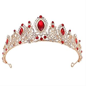 Rode Strass Bruids Kroon Jurk Accessoires Hoofddeksels