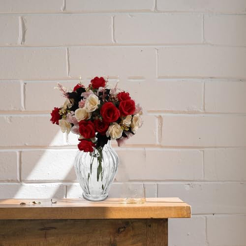 Vase à eau transparent double anse style rétro pour composition florale moderne - 7