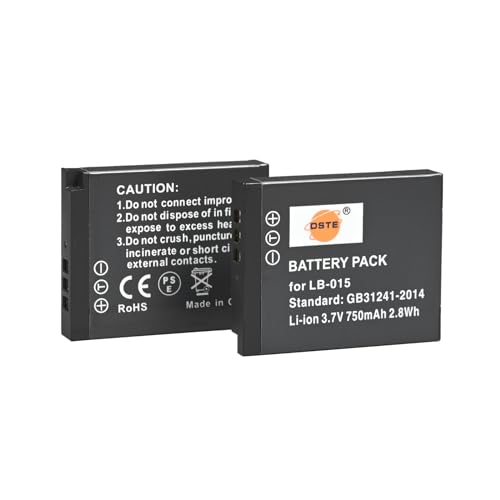 Image of DSTE 3.7V Power Battery LB-015 LB 015(2-Pack) Replacement Battery Compatible for Kodak WPZ2