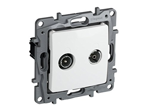 legrand 396579 Enchufe con Toma de Antena Tv/R Intermedia, Blanco
