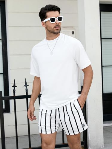 Men's Quick Dry Bathing Suits Swim Trunks Drawstring Waisted Beach Board Shorts4