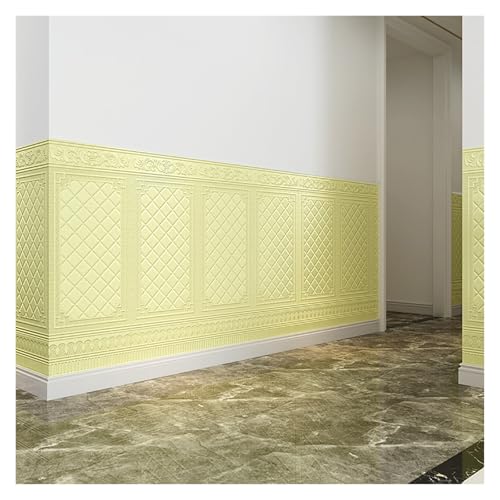 Paneles PVC Pared Panel de pared suave de 90 x 70 cm, papel pintado autoadhesivo 3D impermeable para nivelar paredes, pegatinas para salón y pasillo(Beige)