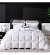 Luxury Goose Feathers Down Comforter King Size, Fluffy and Ultra-Soft for All Season Use, Duvet Insert with Sorona Fill 41TdcticgsL. AC SR166,182