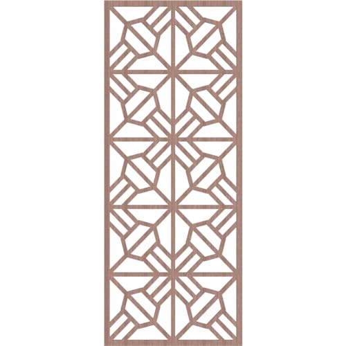 Image of 25 3 /8 inchW x 64 3 /8 inchH x 3 /8 inchT Auburn Decorative Fretwork Wood Wall Panels, Walnut