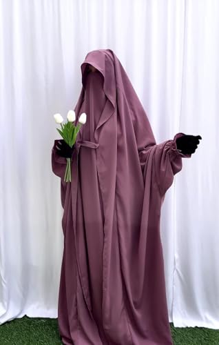 Image of NAZNEEN Saudi Jilbab Full Length and Noise Pc MATT NIDA Fabric with extra panel to cover face