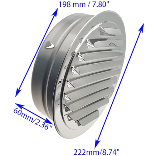 Grille d'aération ronde en acier inoxydable blanc de qualité supérieure - 3