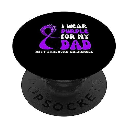 Cinta de concienciación sobre el síndrome de Rett, color morado PopSockets PopGrip Intercambiable