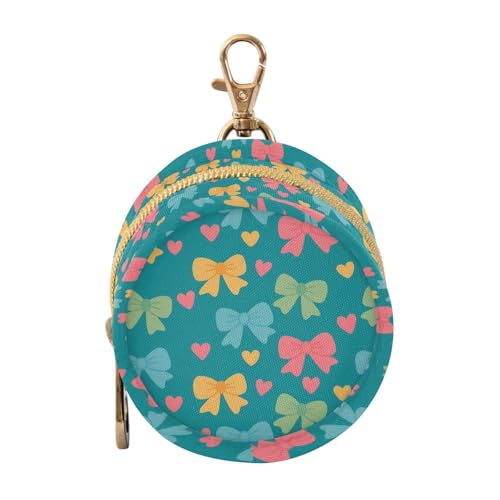 zyrtty Pacifier Case with Hook Bow Heart Pattern Yellow Green Pink Pacifier Holder Pod Easily Attaches to Diaper Bag or Purse