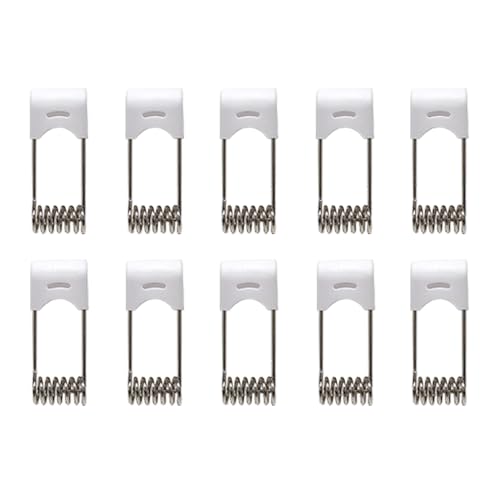 10PCS Downlight Panel Spring Clip Recessed Lighting Spring Clip Lamp Clips Light Emitting Diode Lamp Accessory (White)