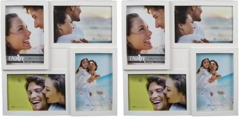 Out of the blue Objeto de decoración/Marco de Fotos múltiple Pell-mell 4 Vistas/Dimensiones : 28 x 28 x 2 cm (Paquete de 2)