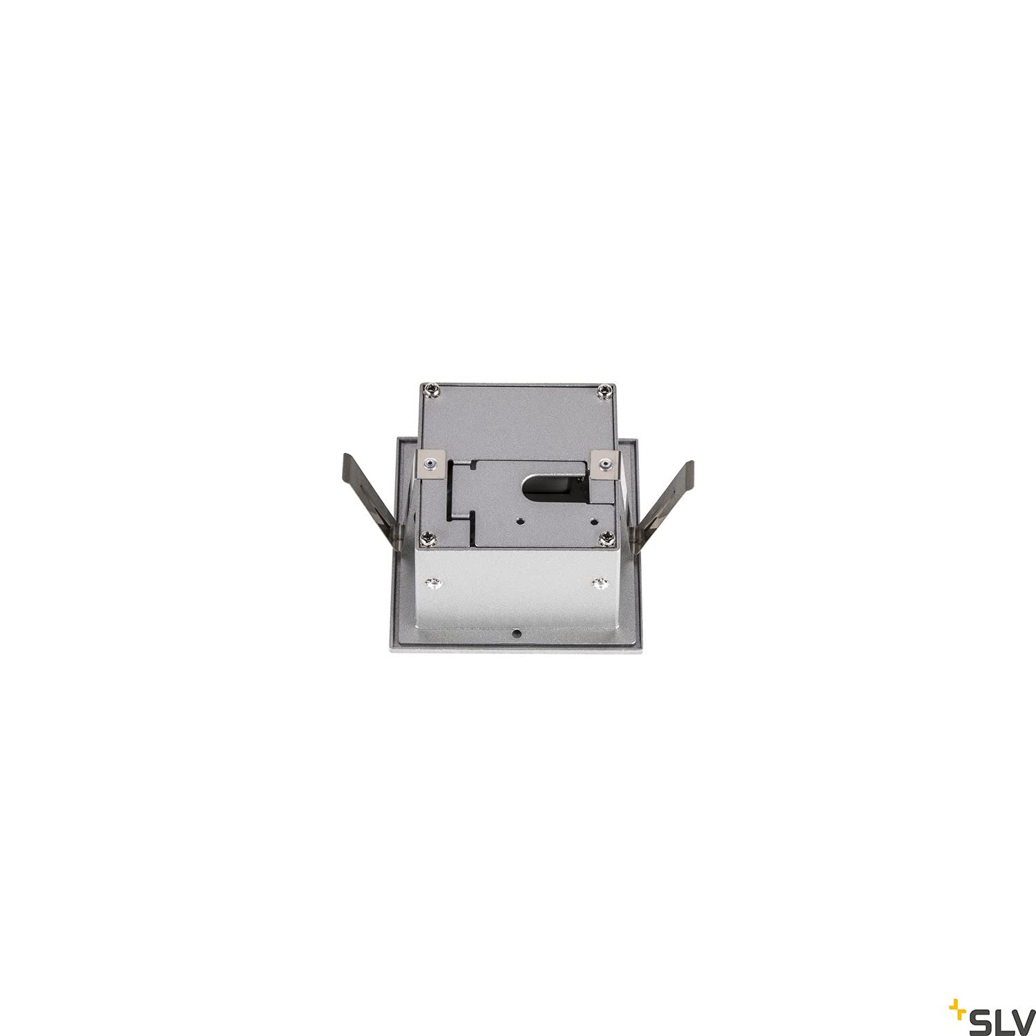 SLV LED Einbauleuchte Frame Basic | Wand- und Deckenleuchte für den Einbau | Eckig, Silber, 2700K Warmweiß | Stilvolle Wandleuchte, Einbau-Strahler LED Treppen-Beleuchtung, Stufen-Licht, Treppenlicht