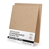 Chipboard Sheets 8.5' x 11', Pack of 50 - USA-Made Cardboard Sheets for Scrapbooking, Framing - Heavy-Duty 0.022' Thickness Brown Cardstock - Chip Board Pads for Crafts, DIY Projects by IDL Packaging