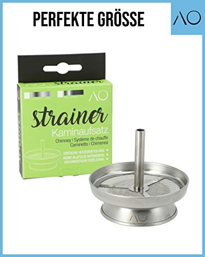 AO® Strainer Kaminaufsatz - Shisha Zubehör Für Perfekte Kohletemperatur - Aus Rostfreiem Edelstahl - Simpler Aufbau… – Bild 7