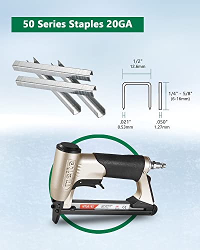 Meite Mt5016S Upholstery Stapler 20 Gauge 1/2-Inch Crown 1/4-Inch To 5/8-Inch Length Pneumatic Fine Wire Stapler With Safety #TOP2