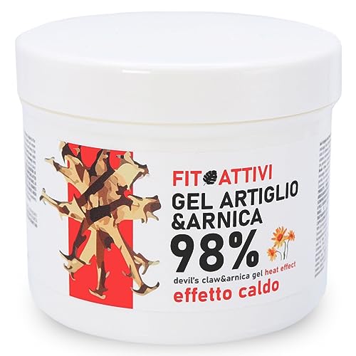 Artiglio del Diavolo Gel Forte e Arnica per Cavalli Uso Umano Effetto Caldo 550 ml, Crema Massaggi arricchita con Arnica per Muscoli e Articolazioni 100% Made in Italy - FITOATTIVI NATURA E BENESSERE