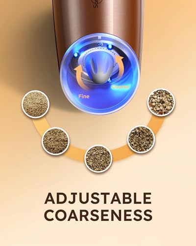 image for Sangcon Gravity Electric Salt and Pepper Grinder Set Shakers UPGRADED 