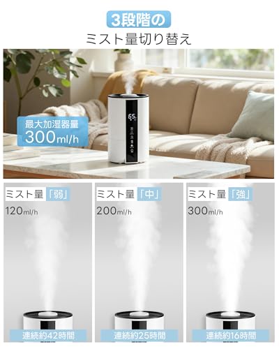 Runfrank 加湿器 5L ハイブリッド式
