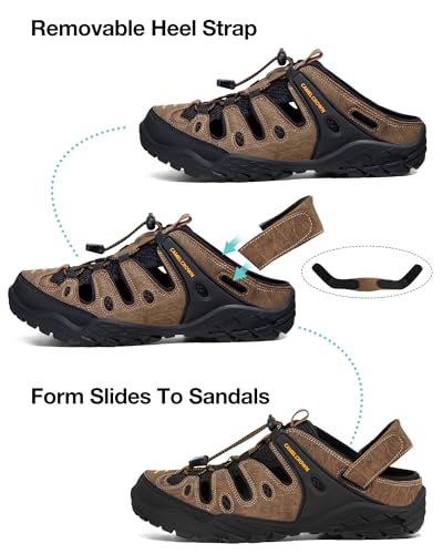 CAMELSPORTS Men's Hiking Sandals Outdoor Sport Closed Toe Walking Sandal Waterproof Non-Slip Summer Fisherman Beach Water Shoes4