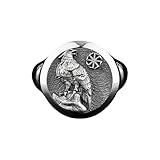 the roller stone - Polished Silver Blood Eagle Mens Signet Ring, Viking Style Norse Inspired Gift Jewelry