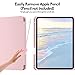 iPad (A16) 11th Generation Case 11 Inch 2025, iPad 10th Generation Case 2022 10.9 Inch with Pencil Holder, Soft TPU Back Slim Smart Protective Trifold Stand Cover, Auto Wake/Sleep, Pink