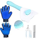 KTWEGOFU 6PCS Self-Cleaning Slicker Brush+Pet Hair Remove Brush Gloves+Cat and Dog Grooming Tools...