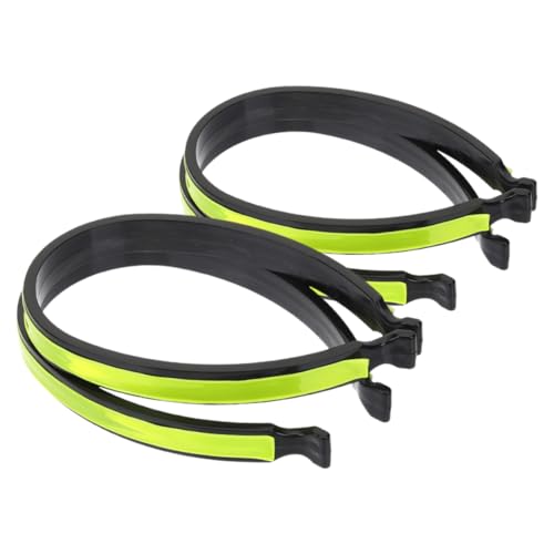 BESTonZON 4Pcs Reflective Trouser Clips for Cycling Night Visibility Bike Accessory Elastic Design for Easy Use Daily Riding Decor for Bicycles Motorcycles