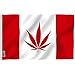 Anley Fly Breeze 3x5 Drapeau canadien contre les mauvaises herbes-Couleurs vives et résistance à la décoloration-Tête en toile et double couture-Drapeau feuille de chanvre canadien avec boutonnière