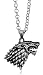 Antique Silver Necklacce Pendant Keychain for Thrones Game (Silver) by Preciastore