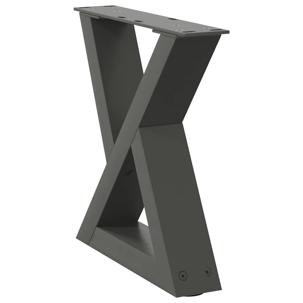 Gambe per tavolino da caffè antracite, 30 x (30-31,3 cm), in acciaio verniciato a polvere, con piedini regolabili in altezza, design moderno, robuste e durevoli, per soggiorno, ufficio, tavolo